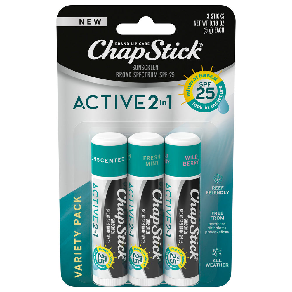 Active 2 in 1 Variety 3 Ct (Unscented, Wild Berry and Fresh Mint)