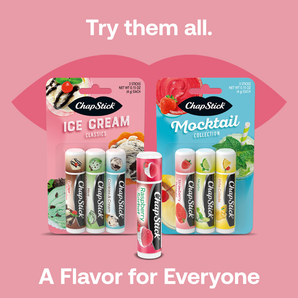 
                  
                    ChapStick Ice Cream Classics 3ct: Fudge, Mint Chocolate, Cookies & Cream
                  
                