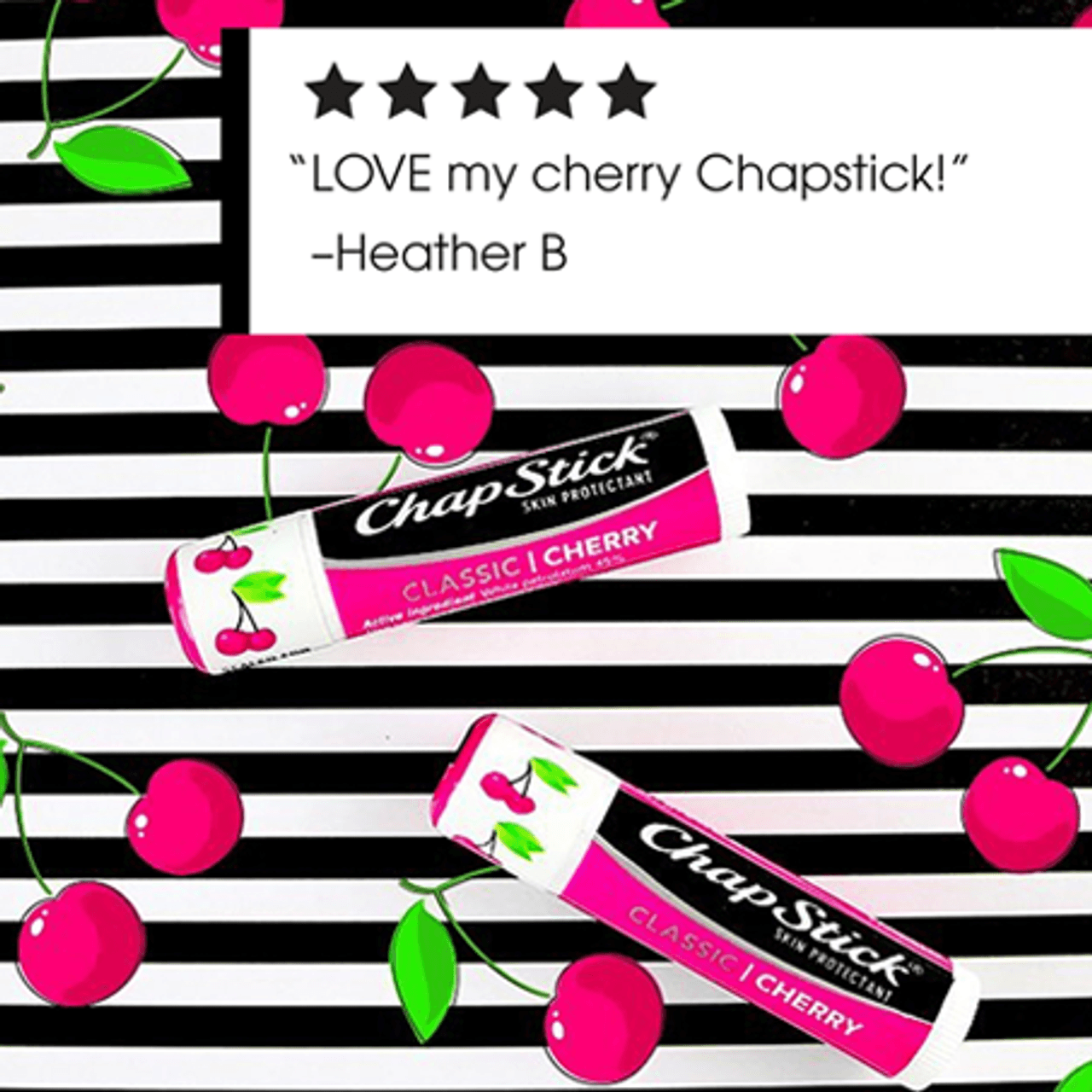 
                  
                    ChapStick® Classic Cherry Flavor Skin Protectant Lip Balm (0.15 ounce, box of 12)
                  
                