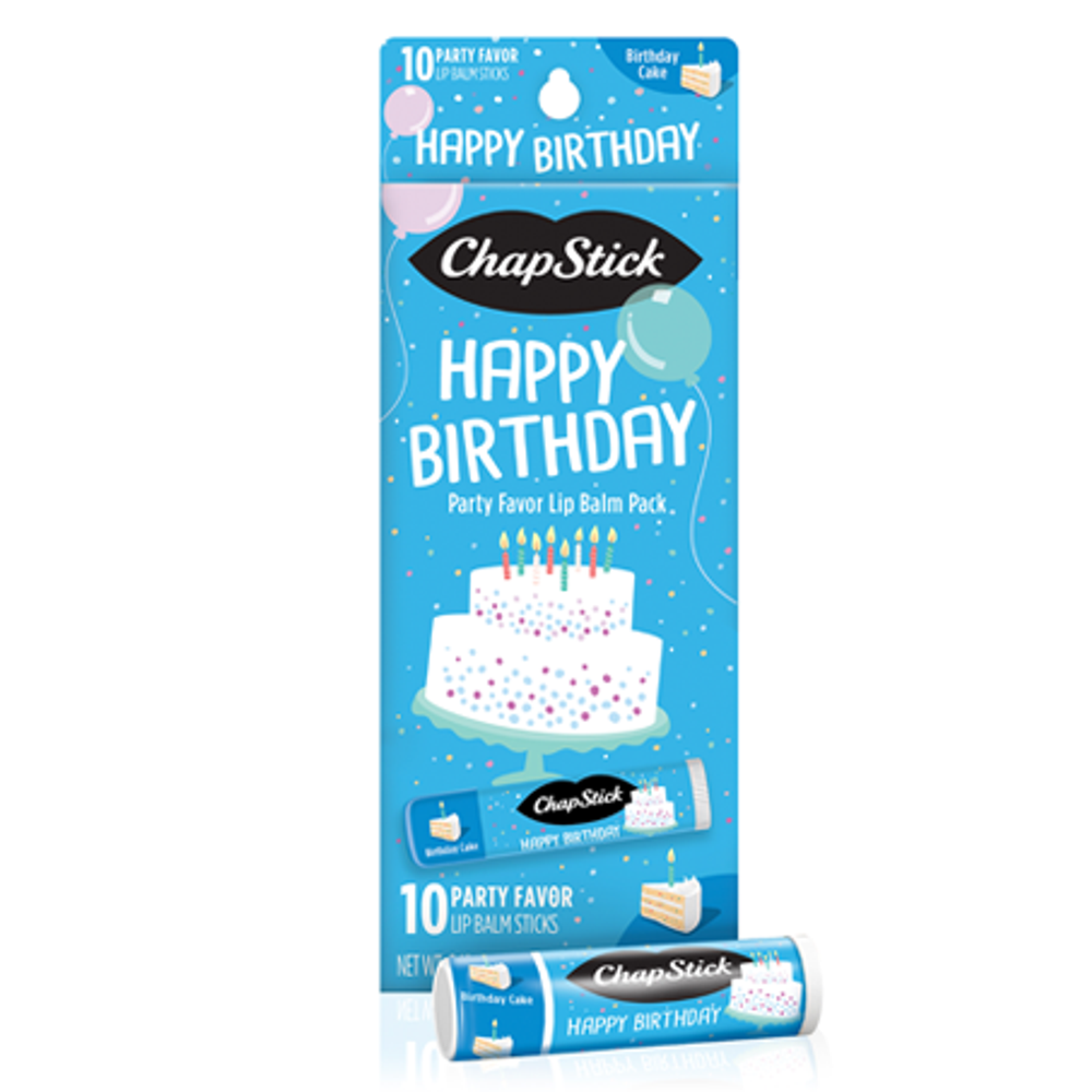 ChapStick® Happy Birthday Lip Balm Gift Pack (0.15 ounce, box of 10).