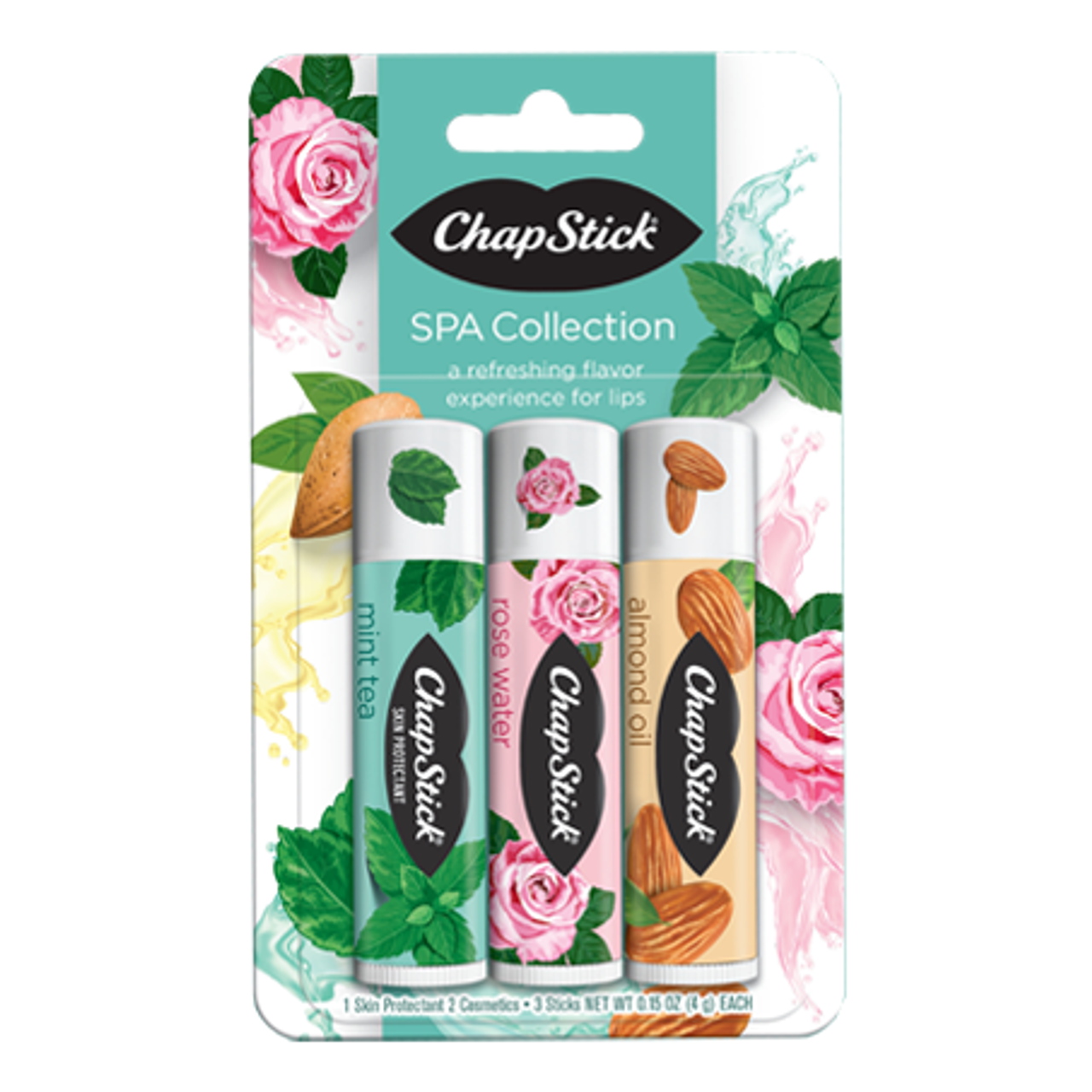 ChapStick® Spa Collection three 0.15oz tubes pack.