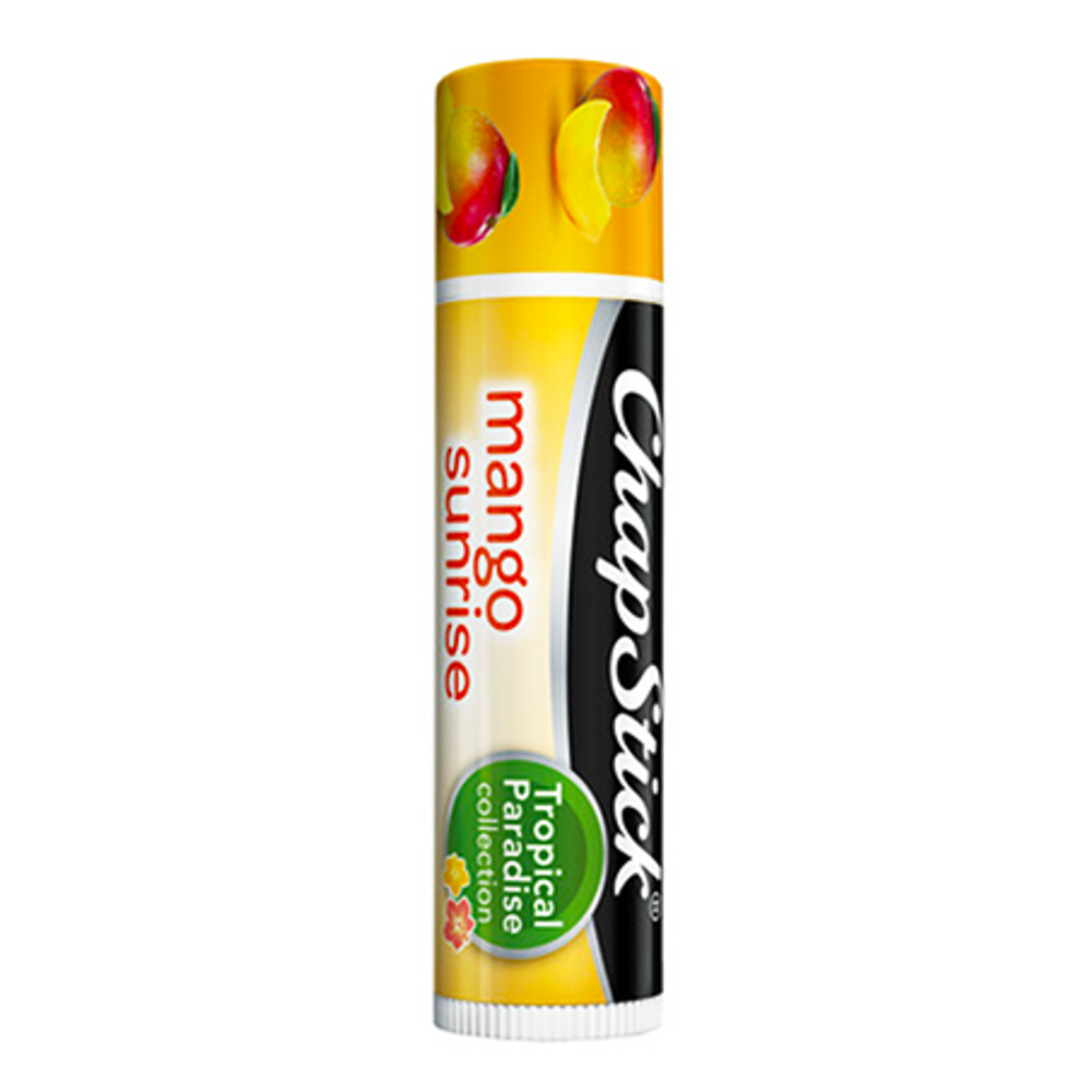 ChapStick® Tropical Paradise Mango Sunrise Lip Balm (0.15 ounce, box of 12).