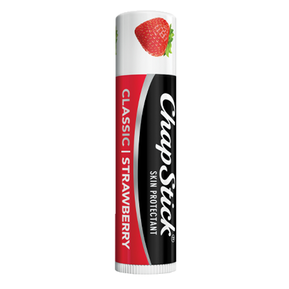 ChapStick® Classic Strawberry Flavor Skin Protectant Lip Balm (0.15 ounce, box of 12)