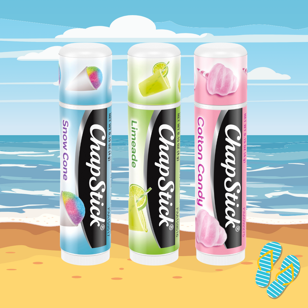 
                  
                    ChapStick Vacation Getaway 3ct: Snow Cone, Limeade, Cotton Candy
                  
                